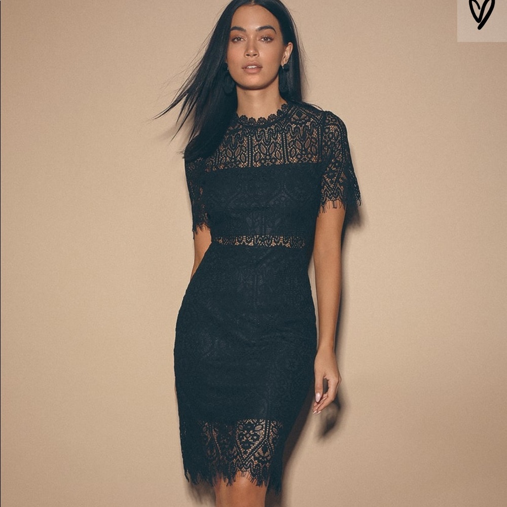 Black lace dress
